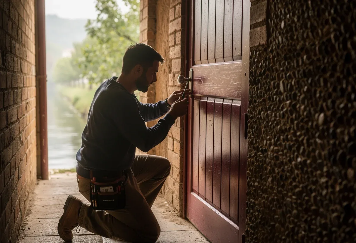 Ouverture fine d'une porte claquée à Le Soler